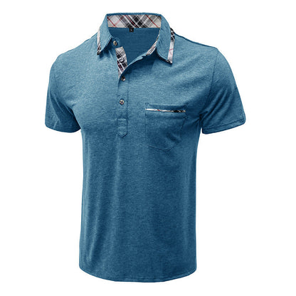 Herren Polohemd Kurzarm Karomuster Modern Berlin Style