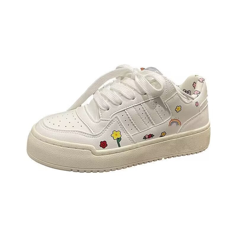 Damen Sneaker Sportlich Floralmuster Trendy
