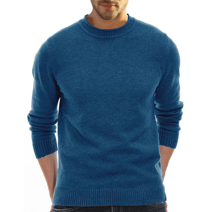 Weicher Herren Pullover Rundhals Baumwolle Bequem