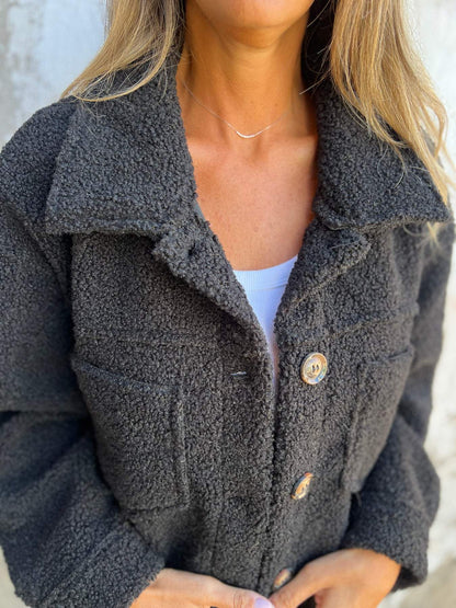 Weiche Fleece-Hemdjacke Damenjacke Warm