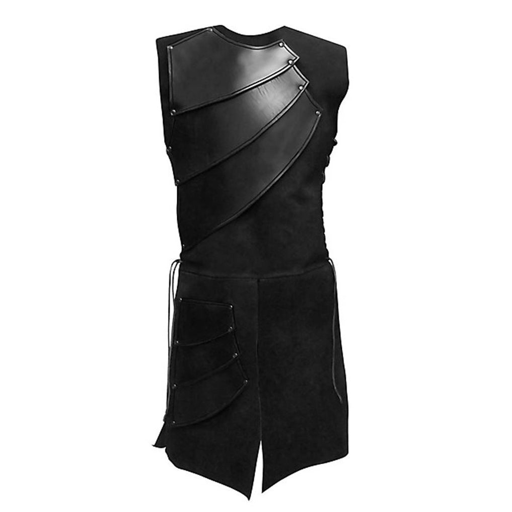 Herren Lederhose Robust Klassisch Schwarz