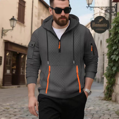 Herren Hoodie Modern mit Struktur und Taschen