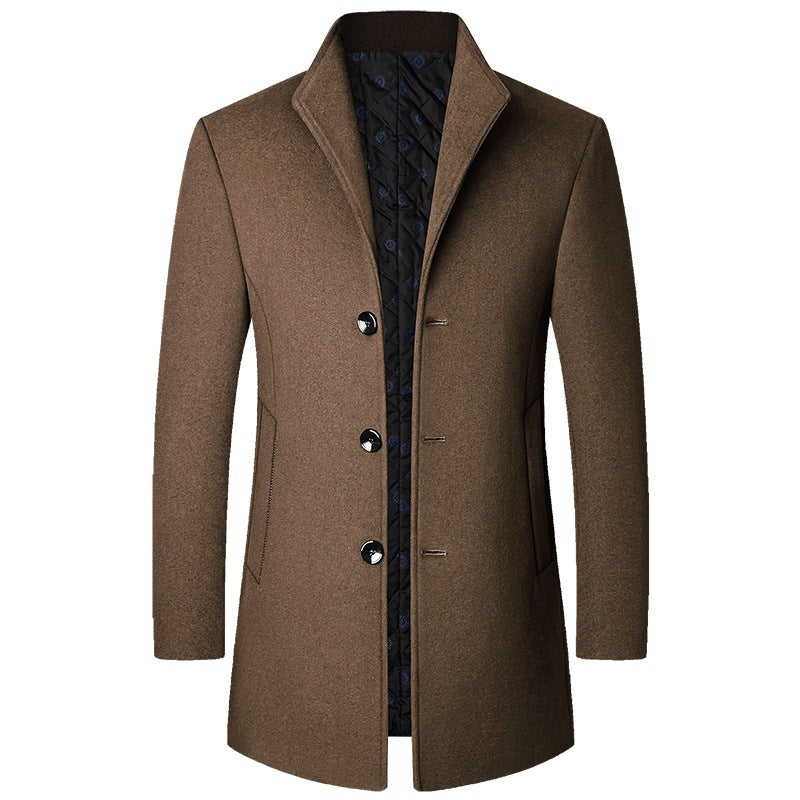 Herren Mantel Luxus Gepolstert Eleganter Winter