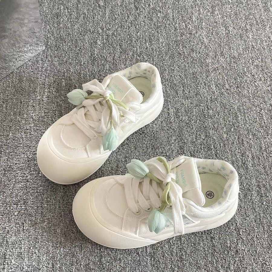 Damen Sneaker Elegante Rüschen-Design Weiche Sohle - BerlinGlamour