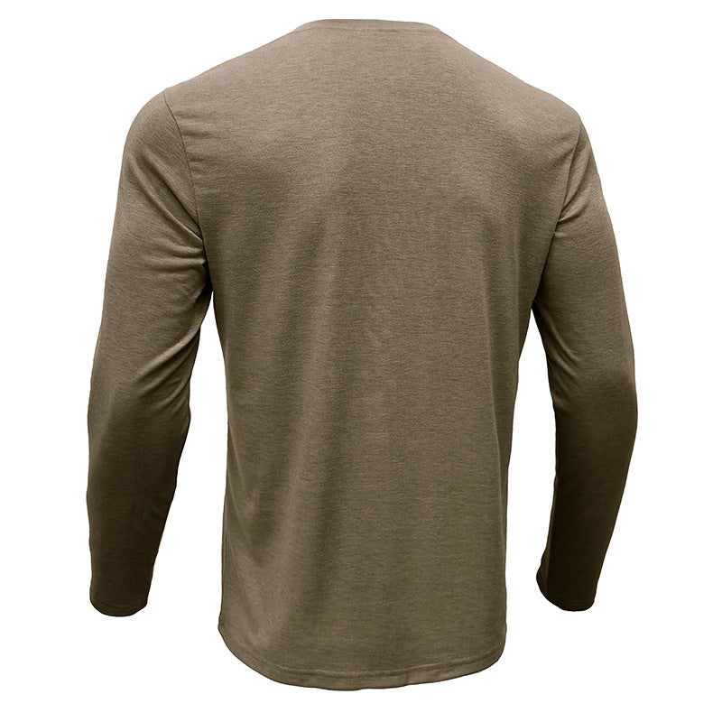 Herren Langarmshirt Mit Knöpfen Modern Sportlich - BerlinGlamour