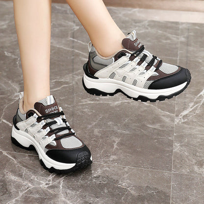 Damen Sport Schuhe Schnürsneaker Atmungsaktiv Leicht