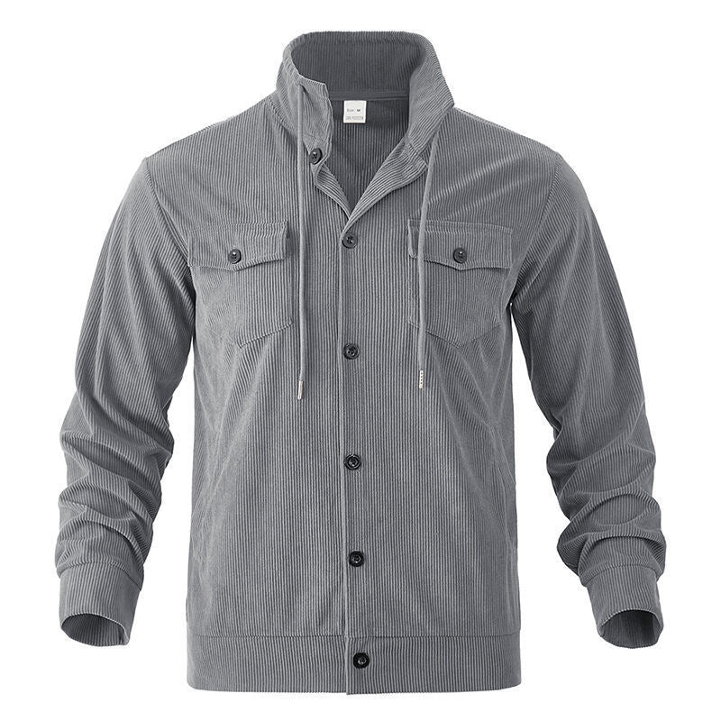 Herren Cordjacke Stehkragen Praktisch Modern