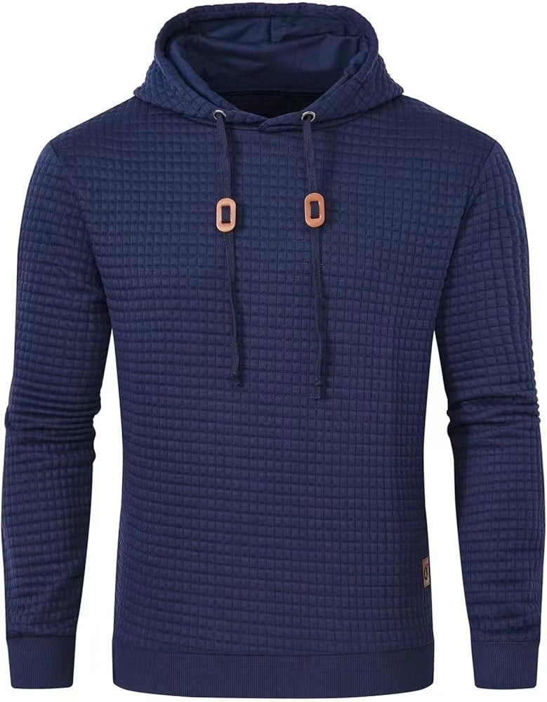 Herren Kapuzenpullover Strukturiert Modern Grau