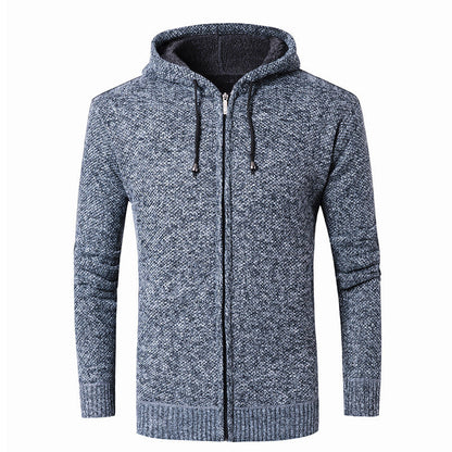 Herren Strickjacke mit Kapuze Weich Warm Modern