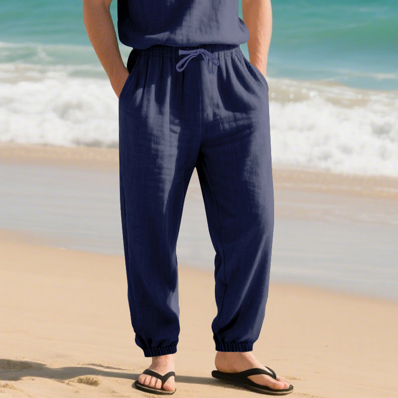 Herren Strandhose Leicht Lockere Sommerhose