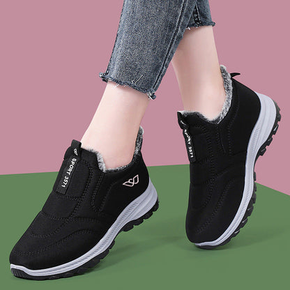 Damen Slip-On Schuhe Gefüttert Bequem Freizeit