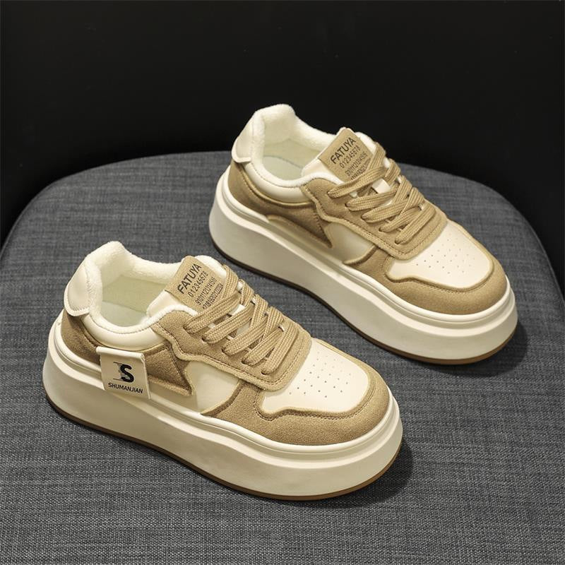 Damen Sneaker Plateau Bequem Atmungsaktiv Sportlich