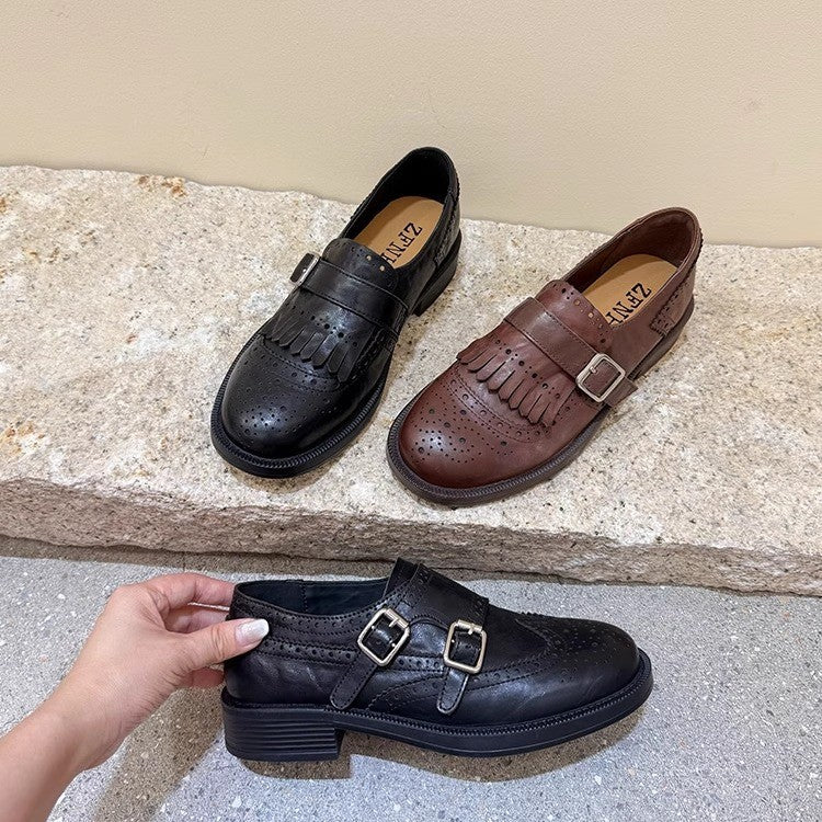 Damen Mokassins Elegante Fransen Schuhe Modern