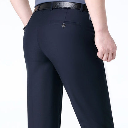 Herren Anzughose Elegant Wollmix Schwarz Modern - BerlinGlamour