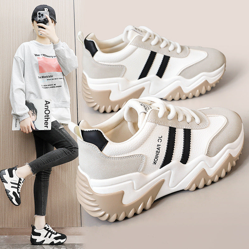 Damen Sneaker Chunky Weite Sohle Bequem Trend - BerlinGlamour