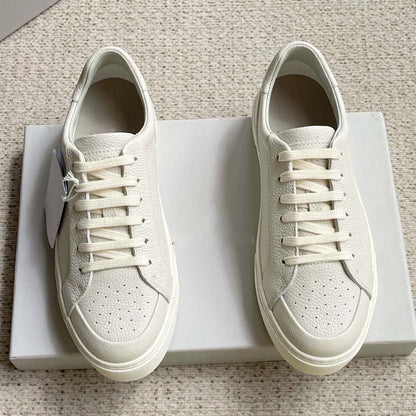 Damen Leder Sneaker Strukturiert Rutschfest Schwarz