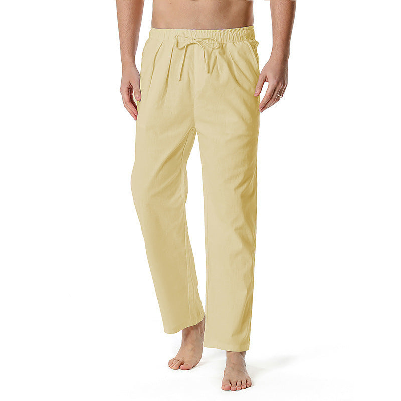Herren Sommerhose Leicht Baumwolle mit Kordelzug und Taschen