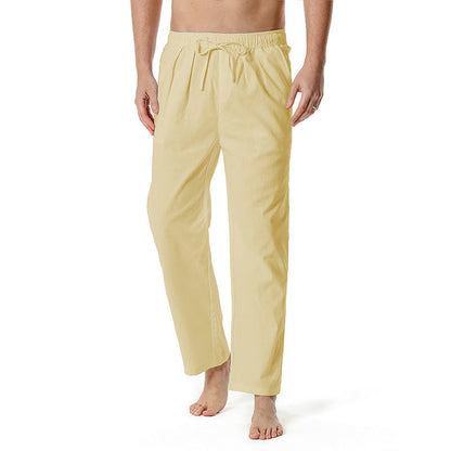 Herren Sommerhose Leicht Baumwolle mit Kordelzug und Taschen