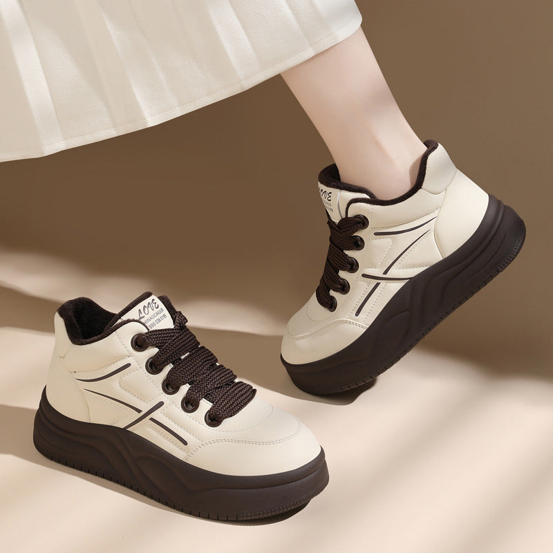 Damen Sneaker High-Top Leicht Kuschelig Komfort Schuhe