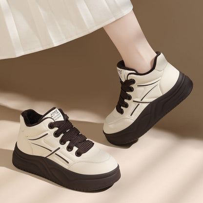 Damen Sneaker High-Top Leicht Kuschelig Komfort Schuhe