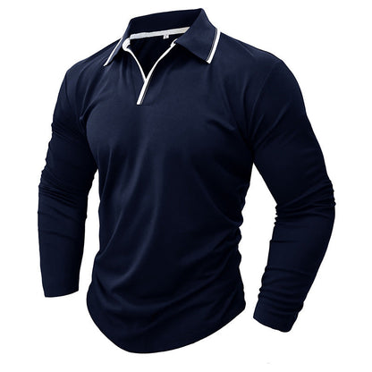 Herren Langarmshirt Funktionsshirt Reißverschluss Sportlich