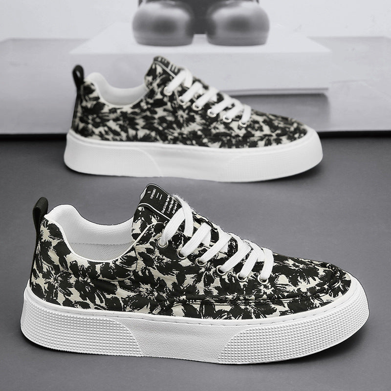 Damen Sneaker Bequem Floralmuster Schuhe Modisch