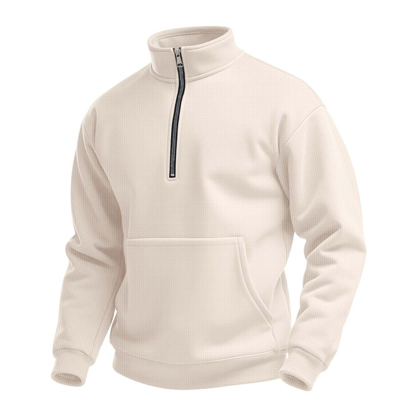 Sportlicher Herren Pullover hoher Kragen Reißverschluss