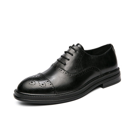 Damen Brogues Leder Schuhe Klassisch Elegantes Design