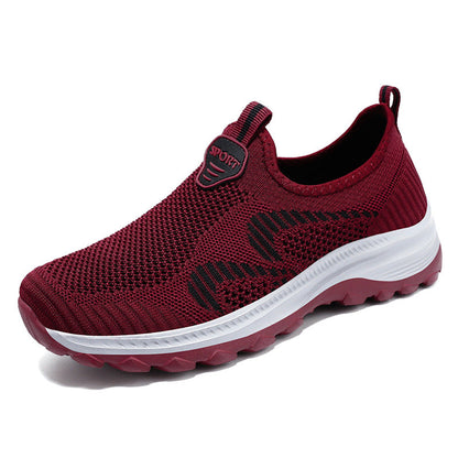 Damen Sport Schuhe Elastisch Strickdesign Freizeit