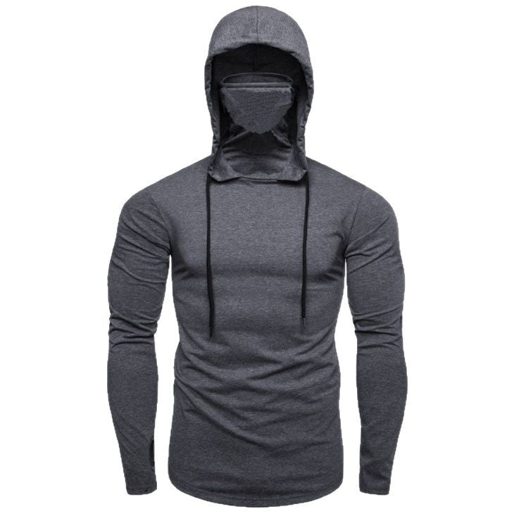 Herren Kapuzenshirt Gesichtsschutz modisch Sportlich