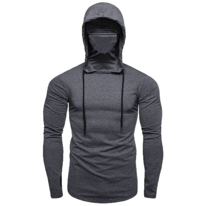 Herren Kapuzenshirt Gesichtsschutz modisch Sportlich