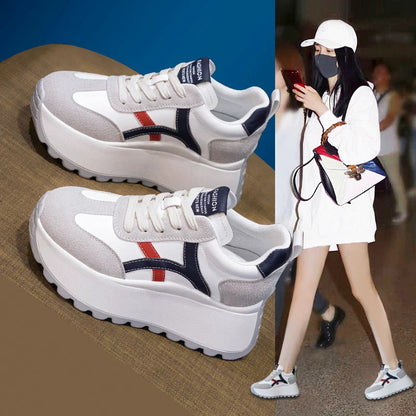 Damen Plateau Sneaker Sportlich Bequem Rutschfest - BerlinGlamour