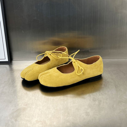 Damen Mokassins Wildleder Elegante Schnürung