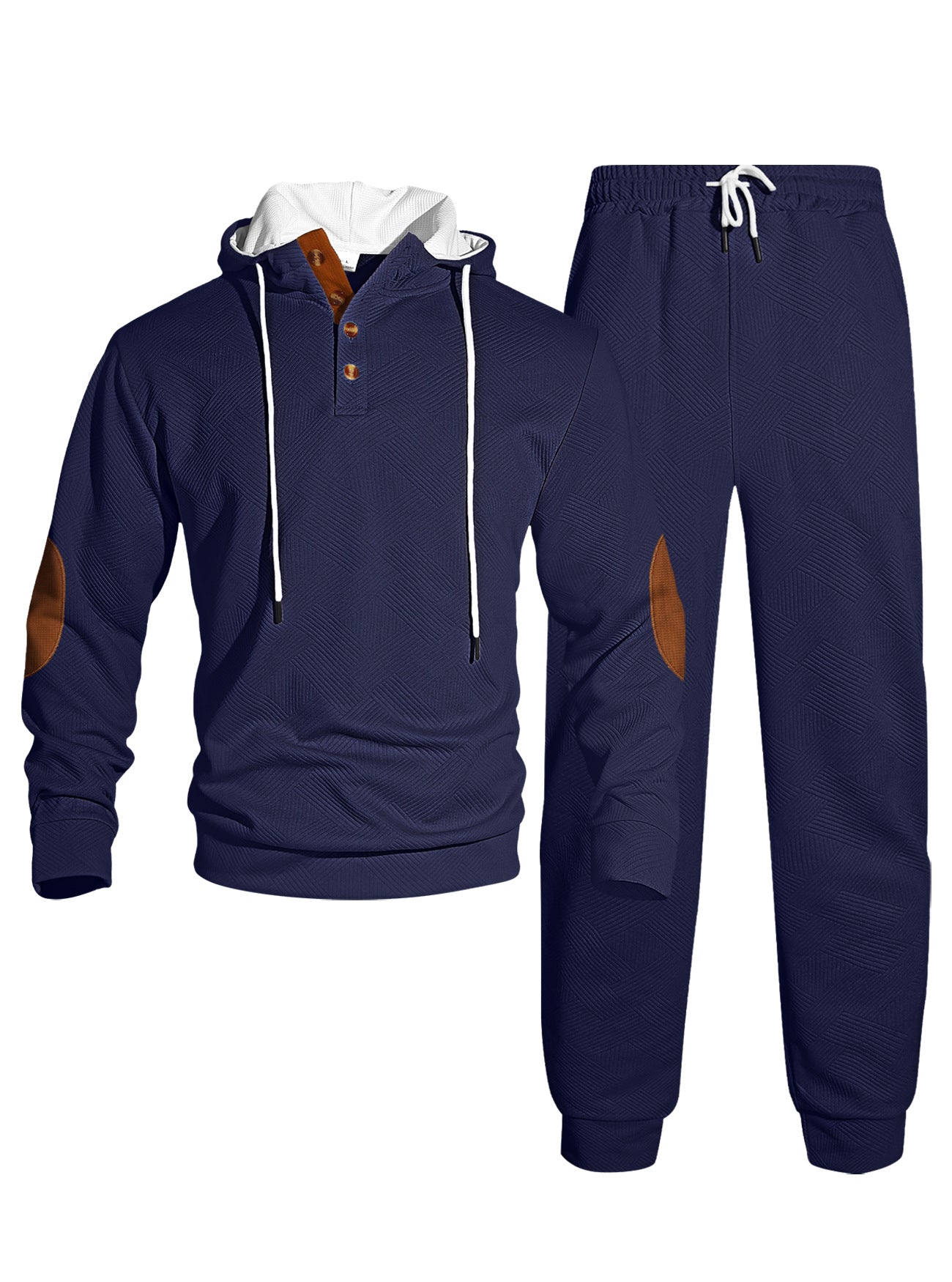 Herren Jogginganzug Set Modern mit Knopfverschluss Größe XL