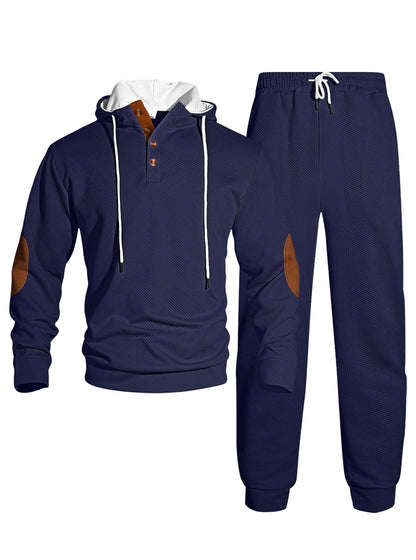 Herren Jogginganzug Set Modern mit Knopfverschluss Größe XL
