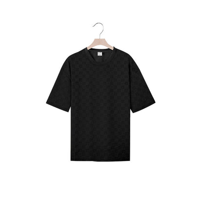 Herren Kurzarmshirt Baumwolle Strukturiert Casual