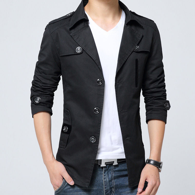 Herren Leinenjacke Modern Slim Fit Sommer