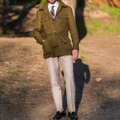 Herren Outdoor-Jacke Funktionell mit Taillengürtel und Taschen