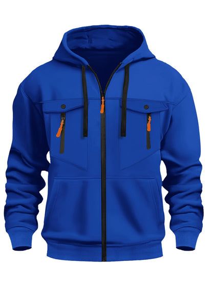 Herren Outdoor-Jacke Wasserdicht mit Reißverschlusstaschen Funktionell