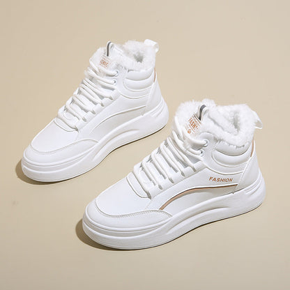 Damen Sneaker High-Top Warm Gefüttert Rutschfest