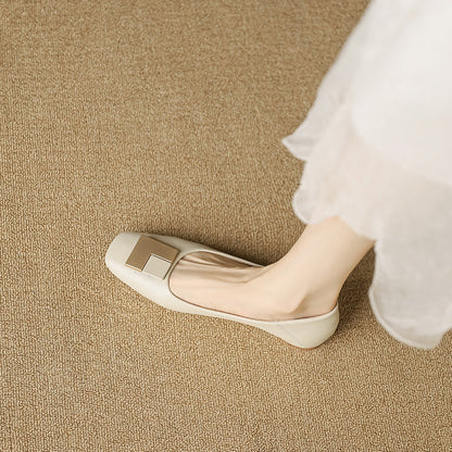 Elegante Damen Ballerinas Metallic Modern