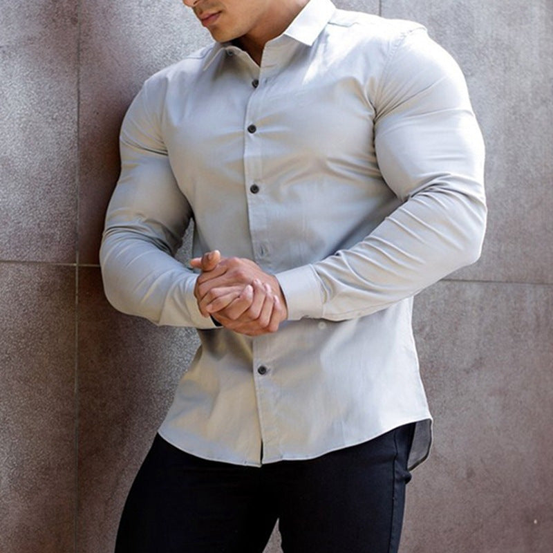 Herren Hemd Slim Fit Strukturiert Modern