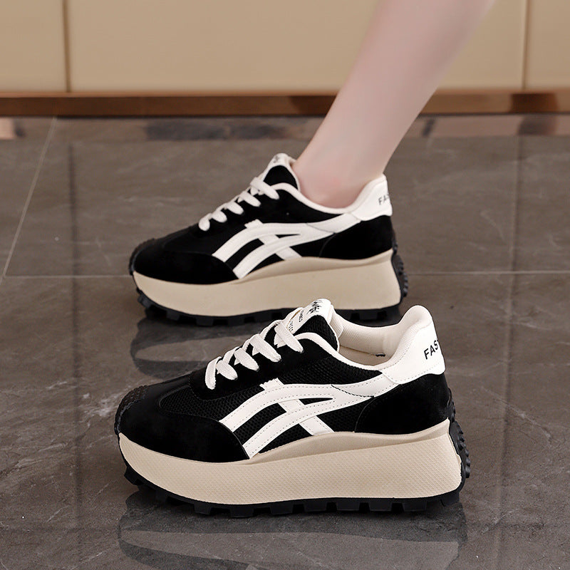 Damen Sneaker Chunky Plateau atmungsaktiv Modisch