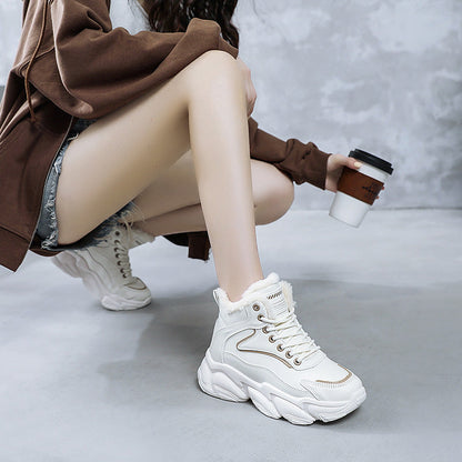 Damen Sneaker Warm High-Top mit Weichem Innenfutter