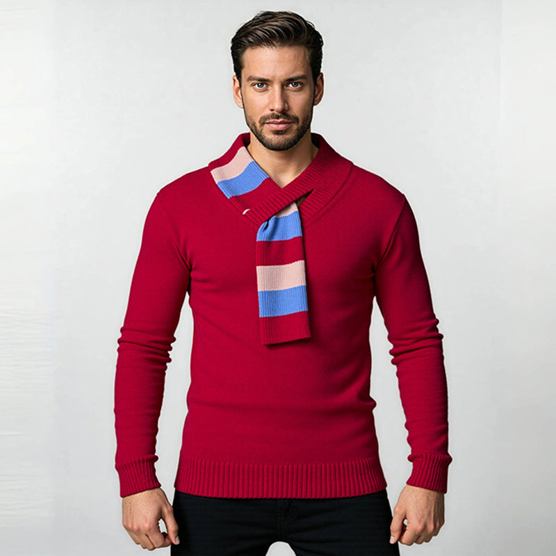 Herren eleganter Pullover mit modernem V-Ausschnitt und feinen Rippdetails BerlinGlamour.