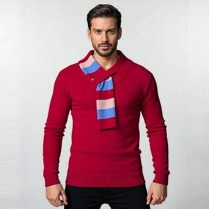 Herren eleganter Pullover mit modernem V-Ausschnitt und feinen Rippdetails BerlinGlamour.