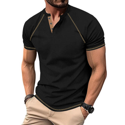 Herren Kurzarm Hemd Sportlich Modern mit Knöpfen
