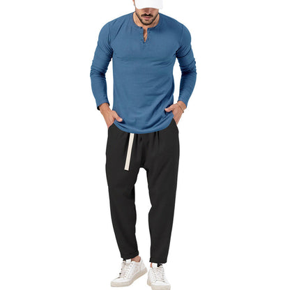 Herren Jogginghose Bequem mit modischem Langarm-Shirt