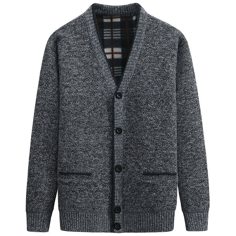 Herren Strickjacke V-Ausschnitt Hochwertig Elegant