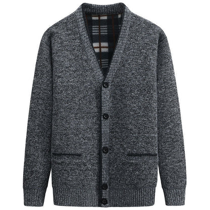Herren Strickjacke V-Ausschnitt Hochwertig Elegant